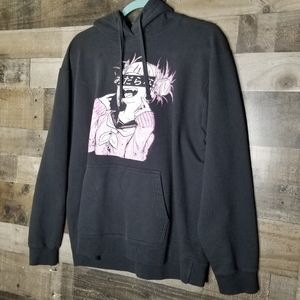 Black graphic anime hoodie